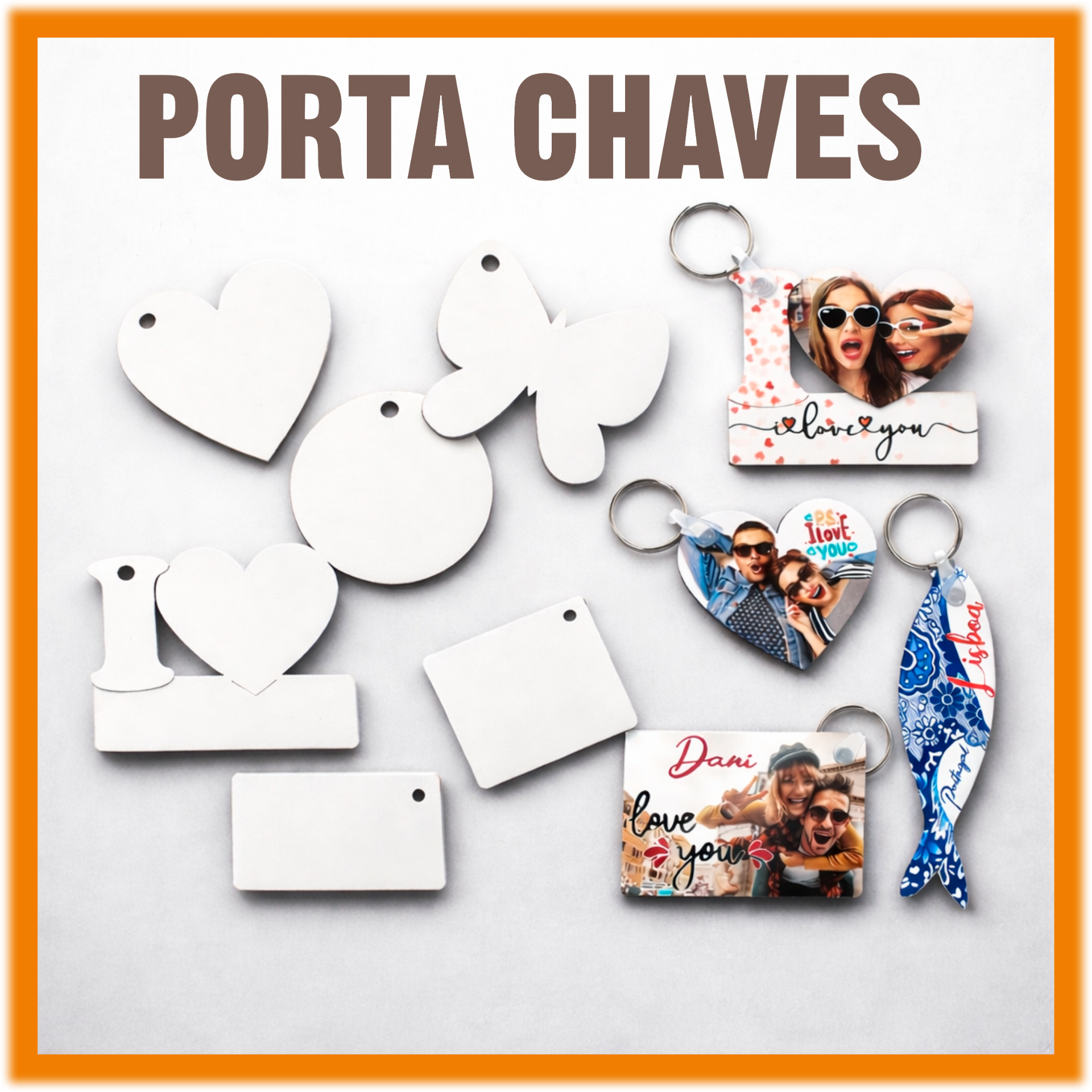 SUBLIMAÇÃO - PORTA CHAVES