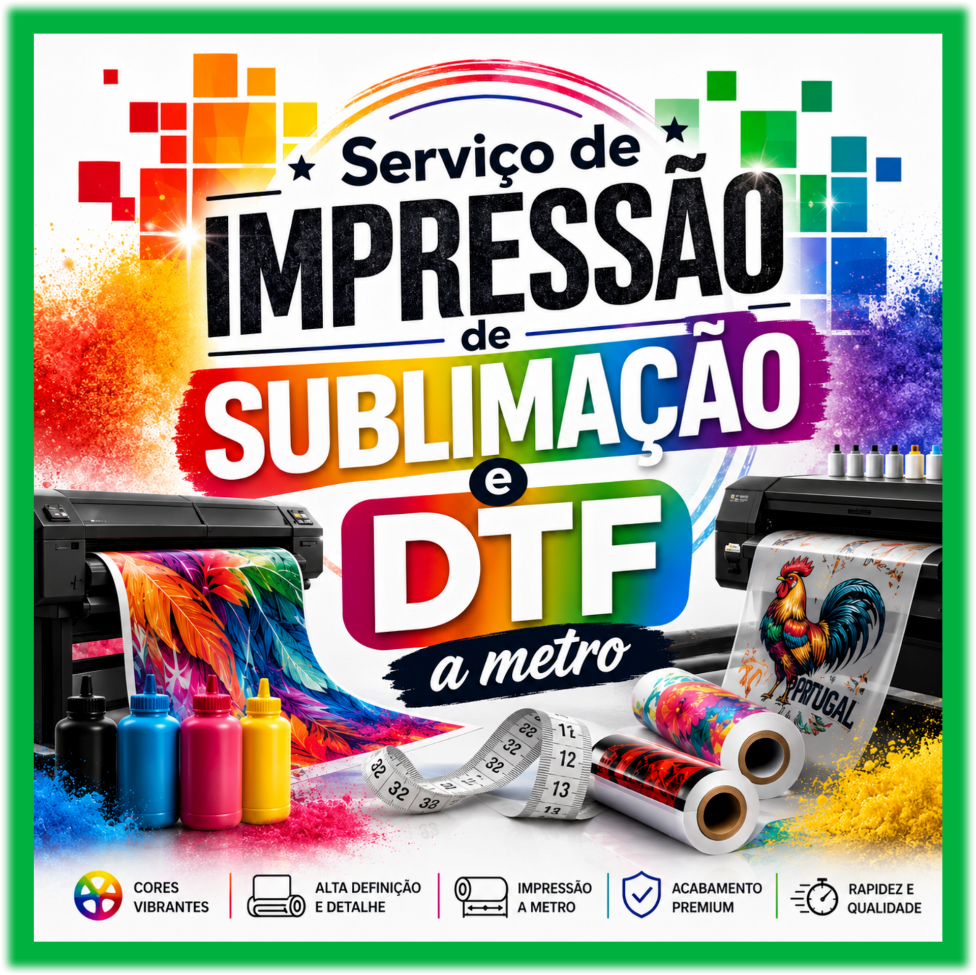 IMPRESSÃO DE SUBLIMAÇÃO E DTF TEXTIL A METRO
